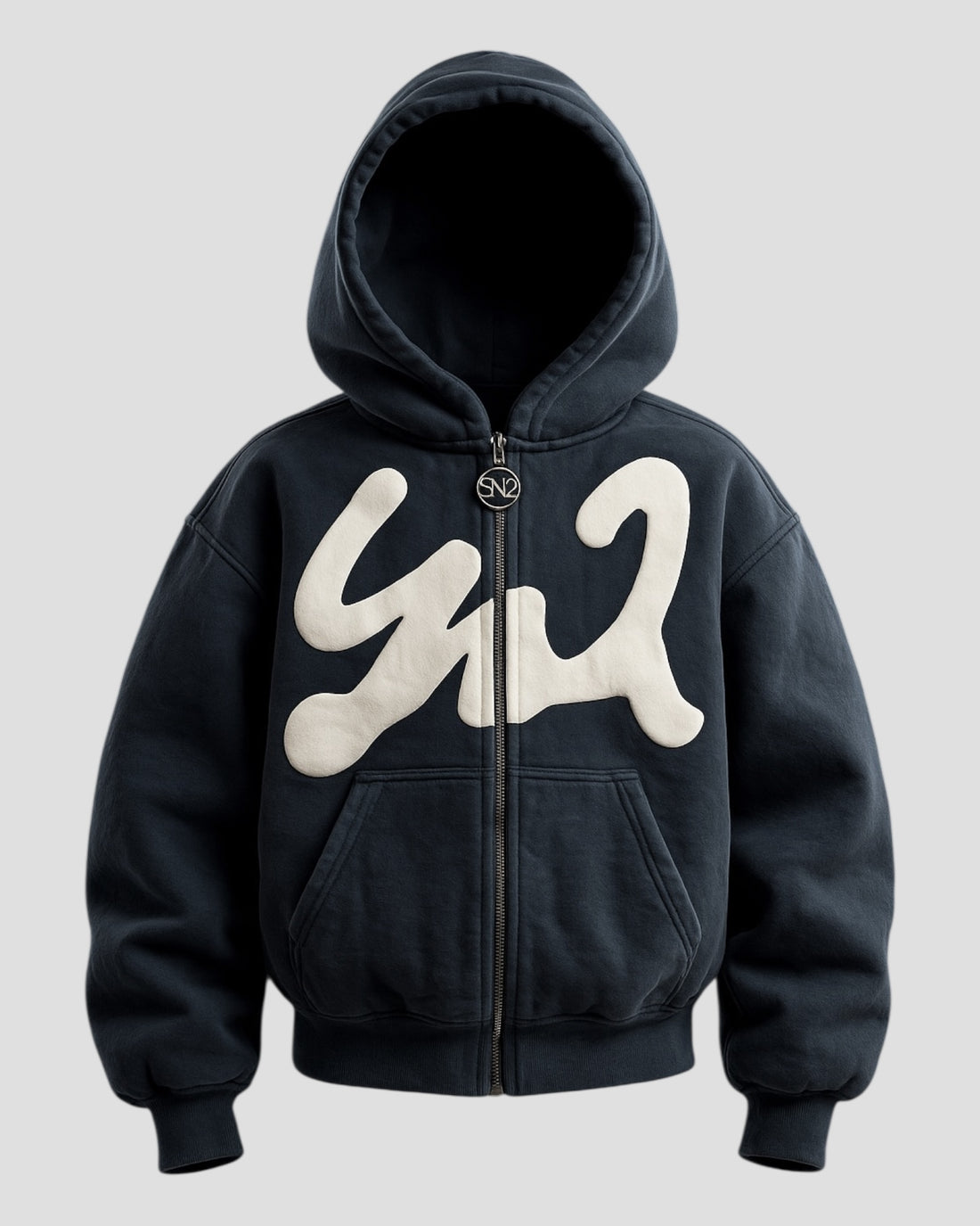 DEMENTE WHITE ON GREY ZIPUP JACKET