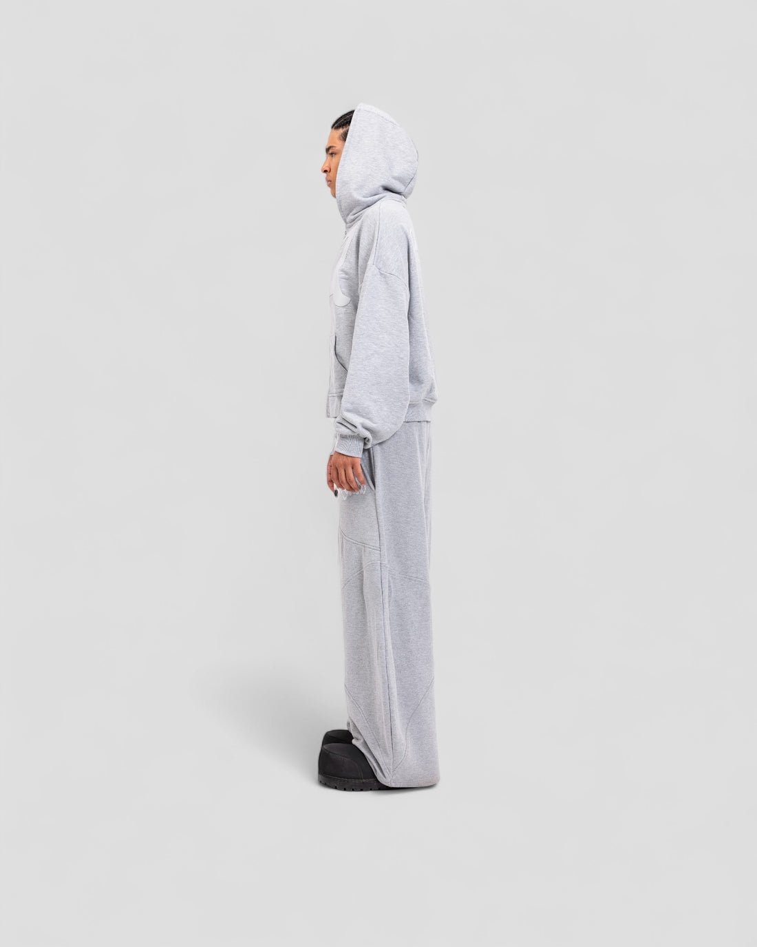 DEMENTE GREY ON LIGHT GREY ZIPUP JACKET
