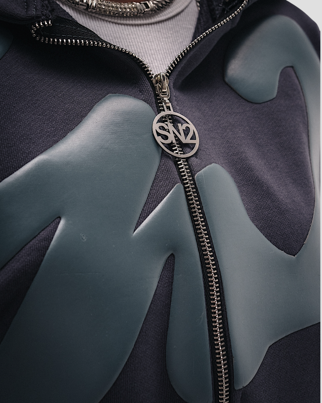 DEMENTE GREY ON GREY ZIPUP JACKET