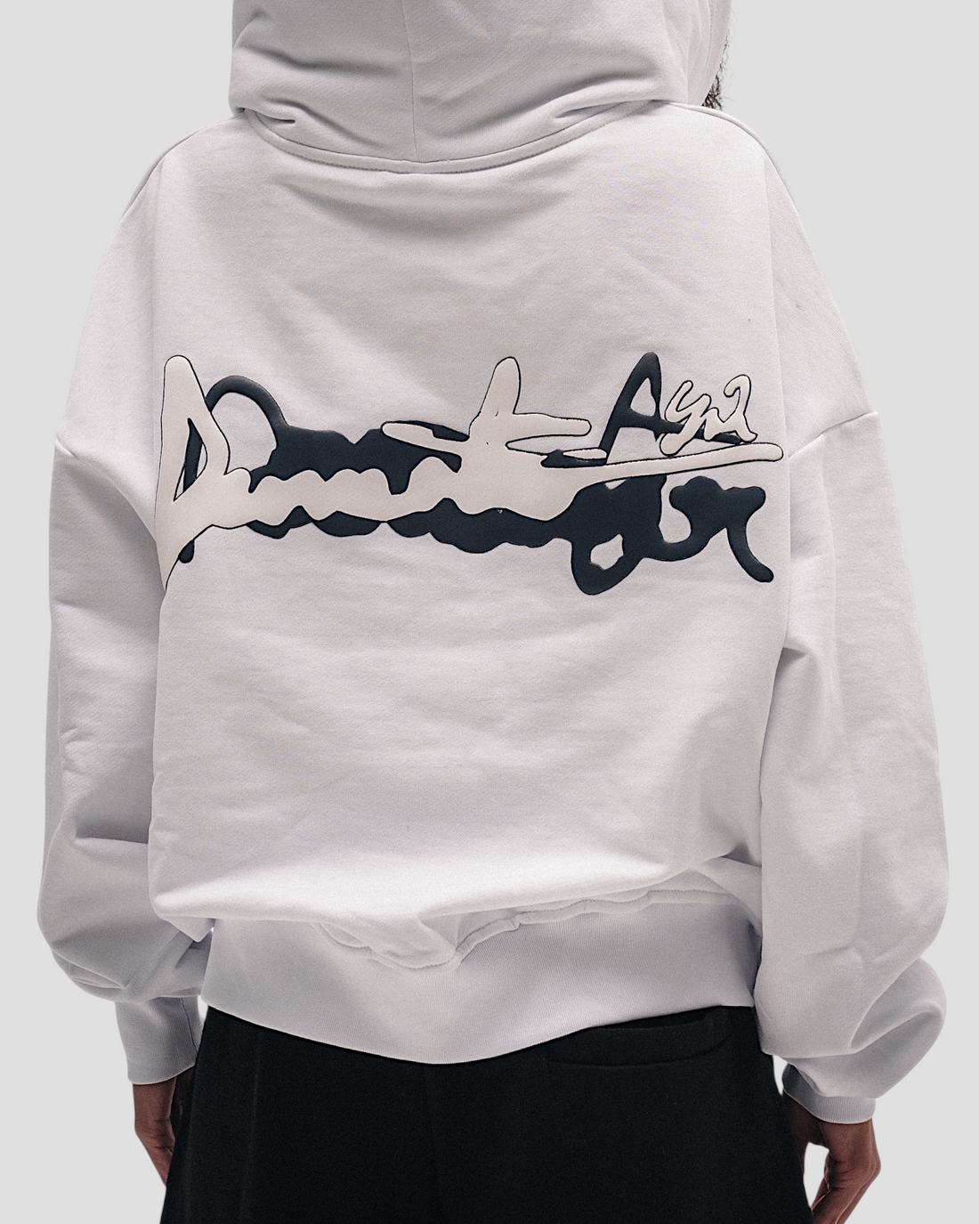 DEMENTE GREY ON WHITE ZIPUP JACKET