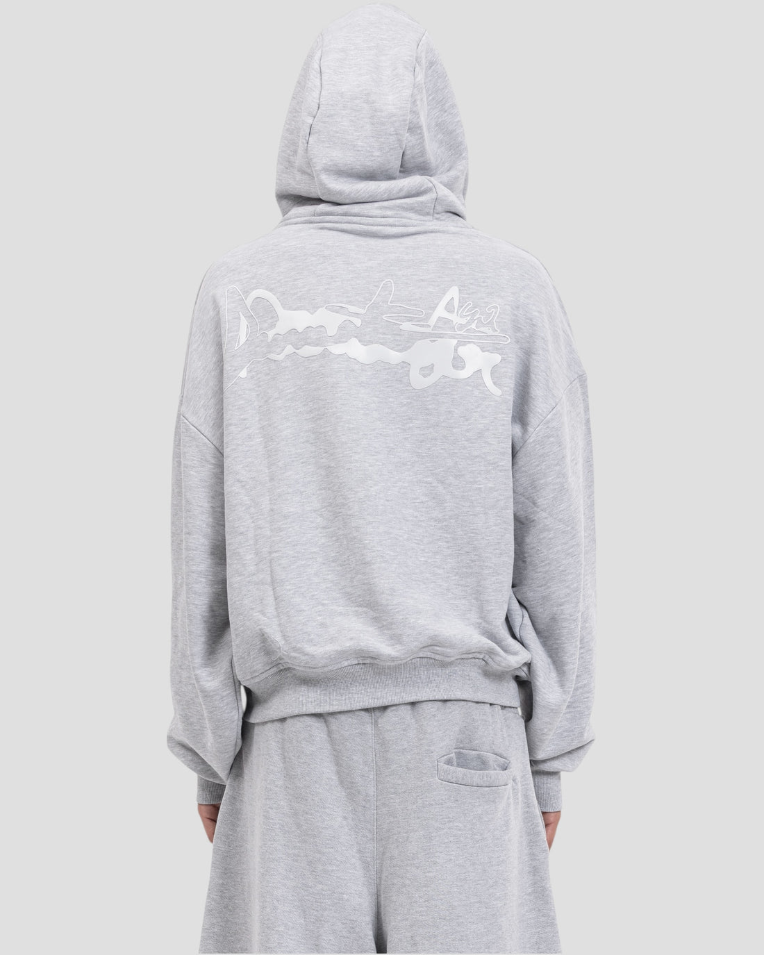DEMENTE GREY ON LIGHT GREY ZIPUP JACKET