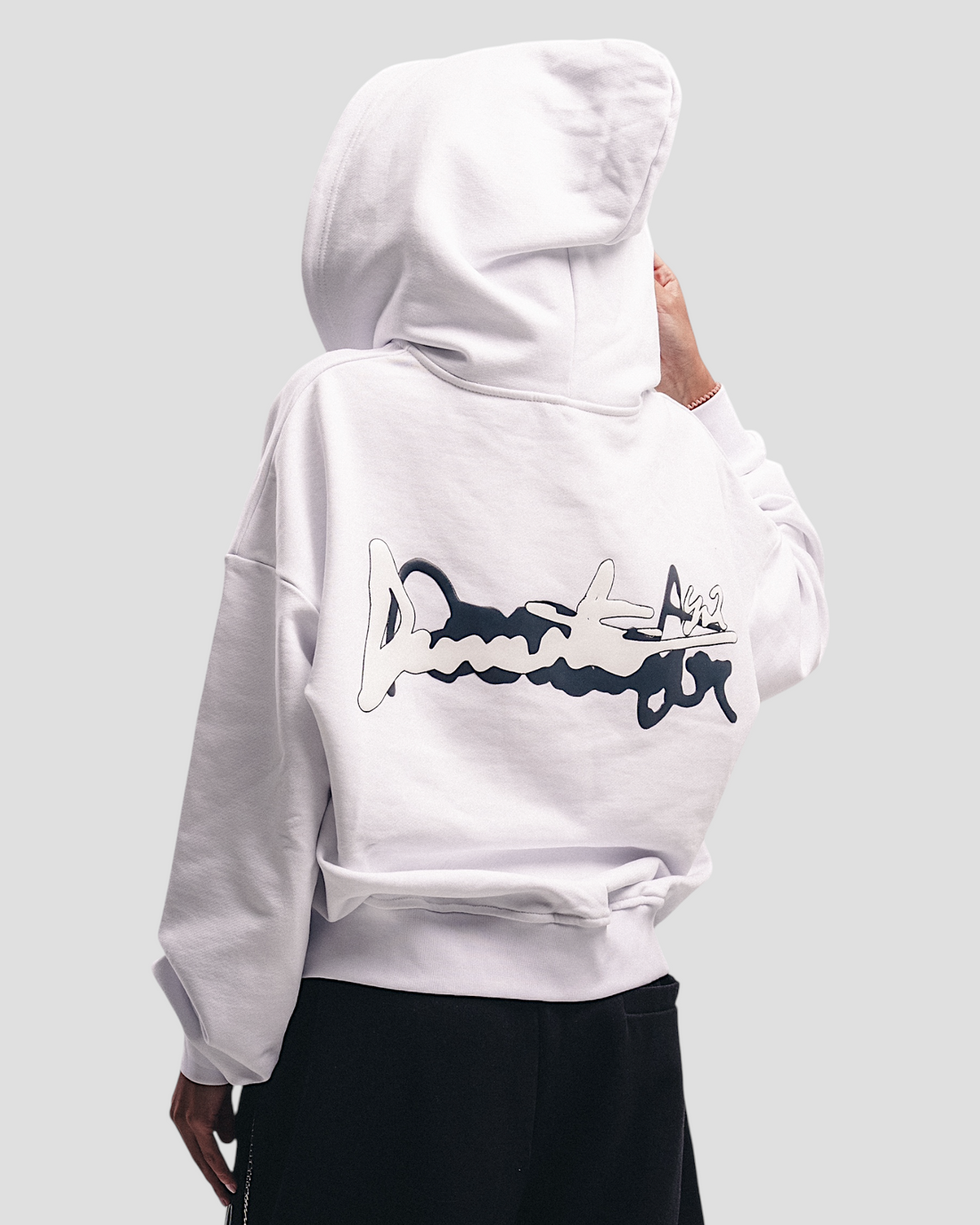 DEMENTE GREY ON WHITE ZIPUP JACKET