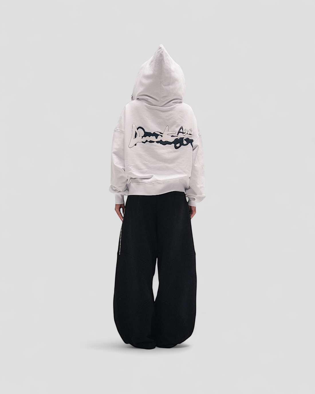 DEMENTE GREY ON WHITE ZIPUP JACKET