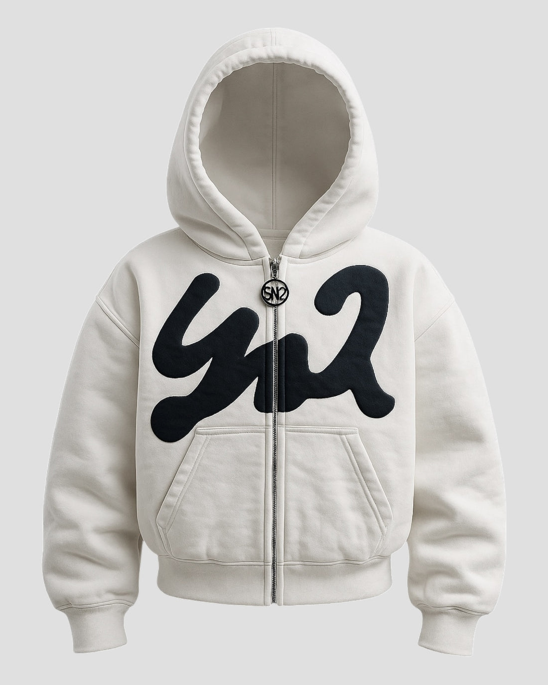 DEMENTE GREY ON WHITE ZIPUP JACKET