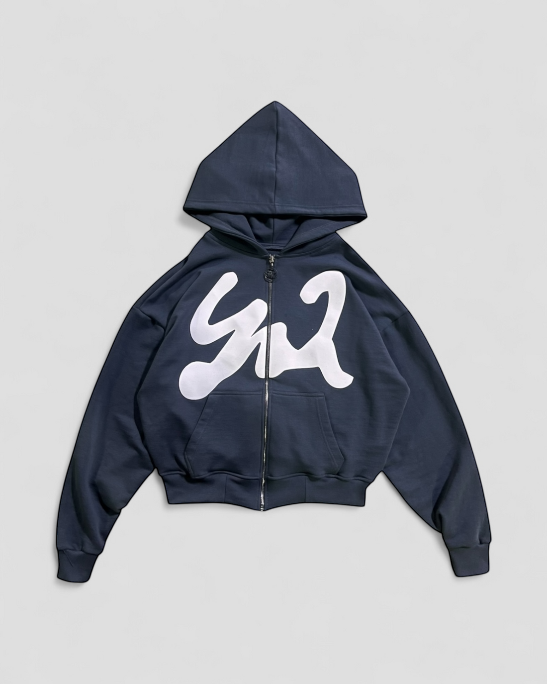 DEMENTE WHITE ON GREY ZIPUP JACKET