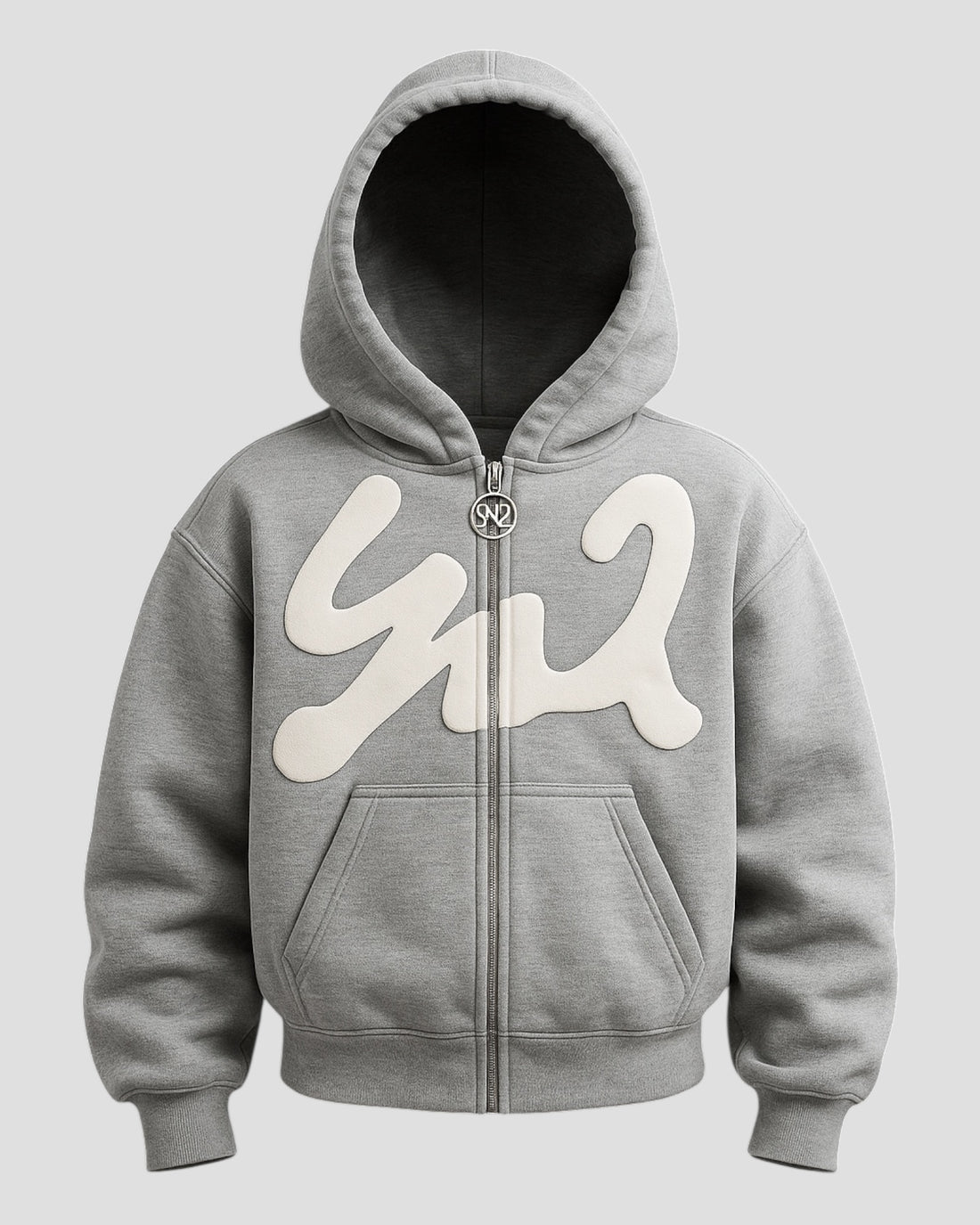 DEMENTE GREY ON LIGHT GREY ZIPUP JACKET