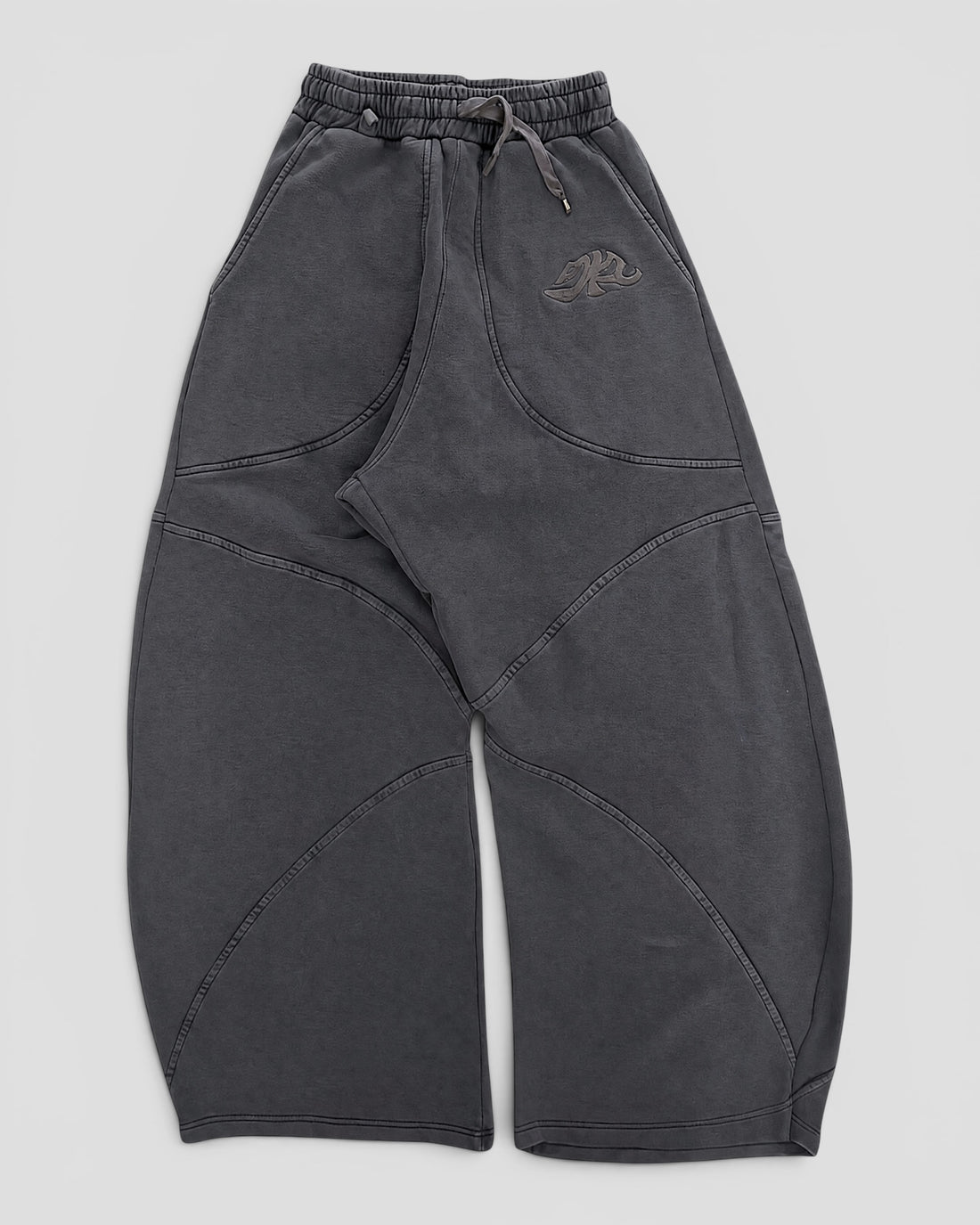 DEMENTE CHARCOAL BROWN STONE WASHED SWEATPANTS