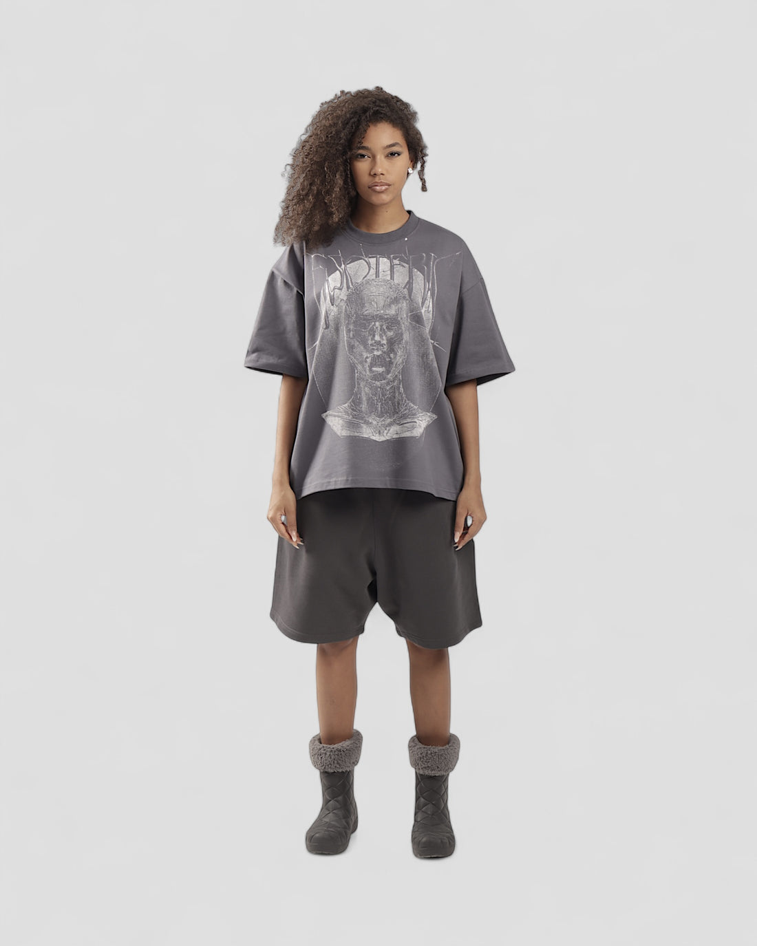 ESOTERIC GREY BOXY TEE