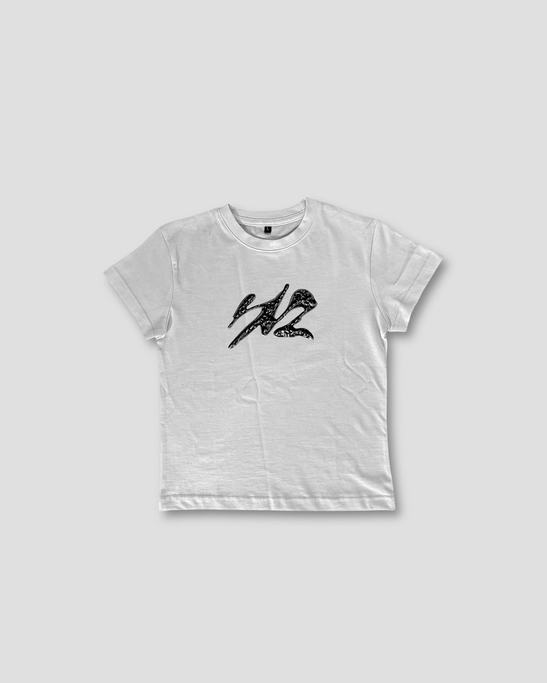 DEMENTE WHITE PEAKED BABY TEE