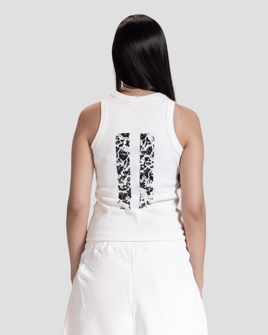 DEMENTE WHITE NUMERALS TANK TOP