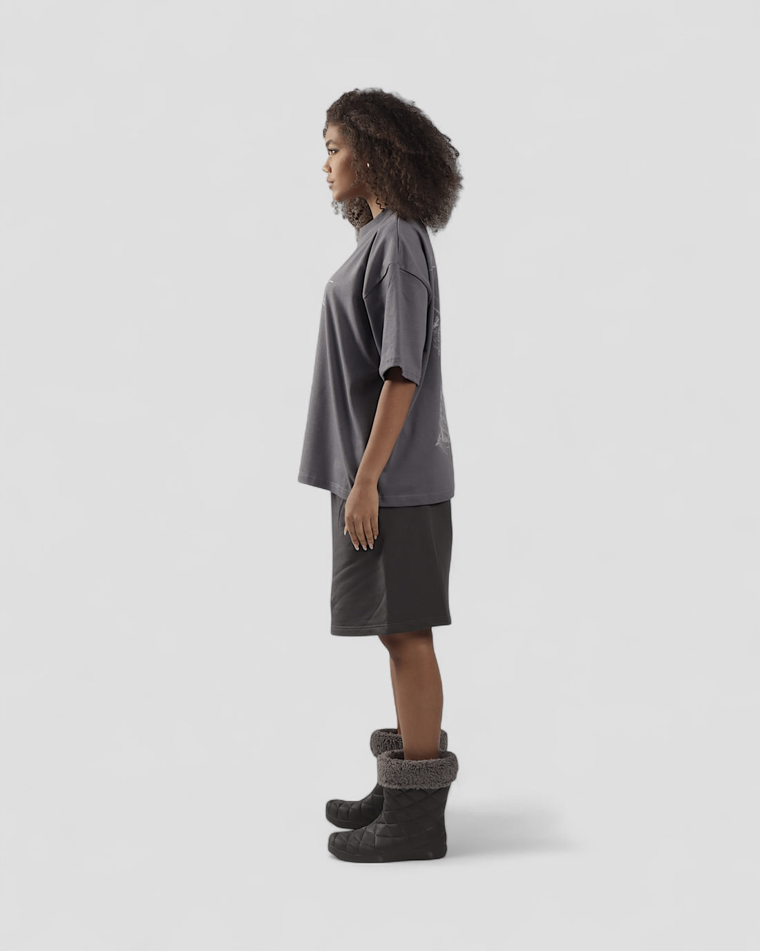 VISCERAL GREY BOXY TEE
