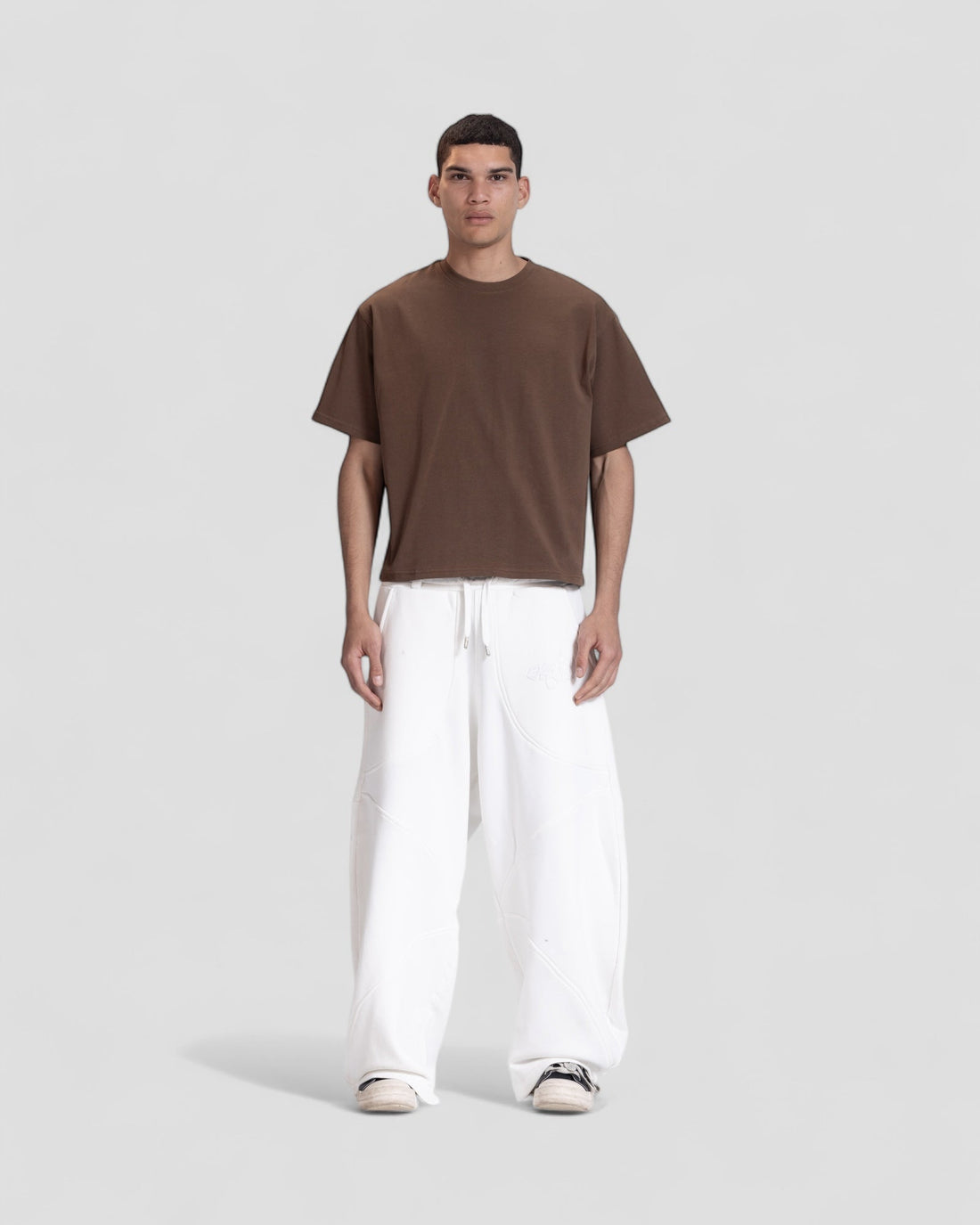 The Perfect Blank Dark Brown Boxy Tshirt V1