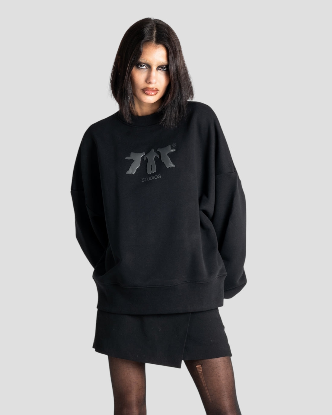 DEMENTE BLACK CREWNECK