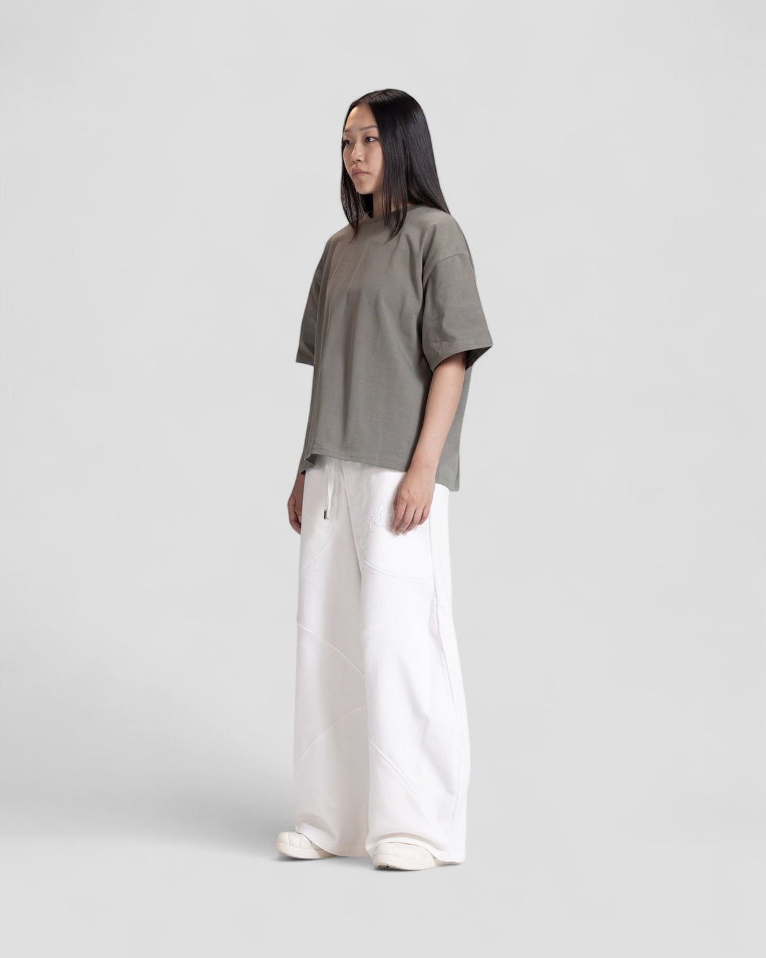 The Perfect Blank Olive Boxy Tshirt V1