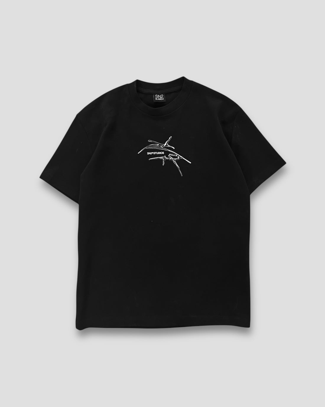 DEMENTE BLACK SPIKED REGULAR TEE