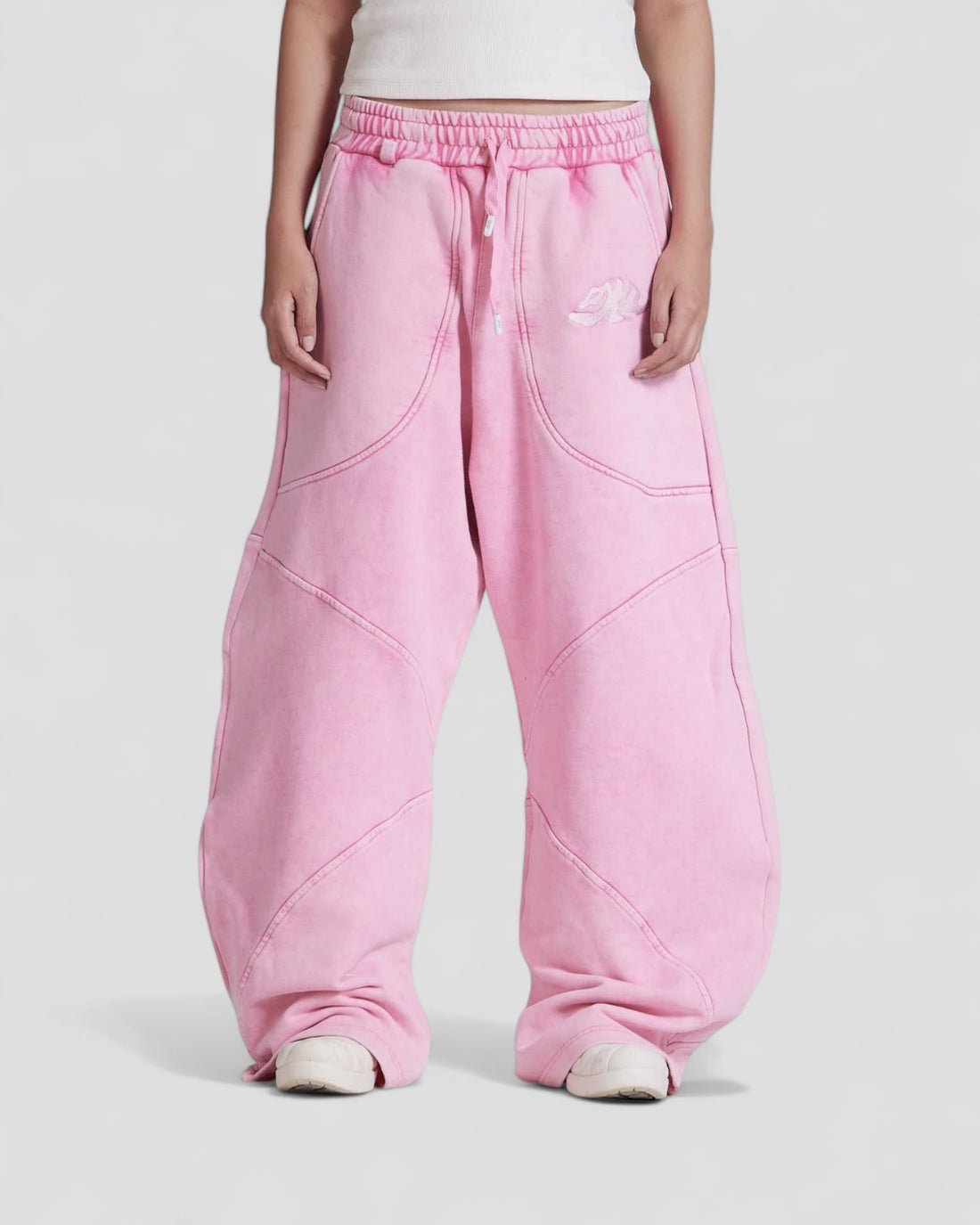 DEMENTE PINK WASHED SWEATPANTS