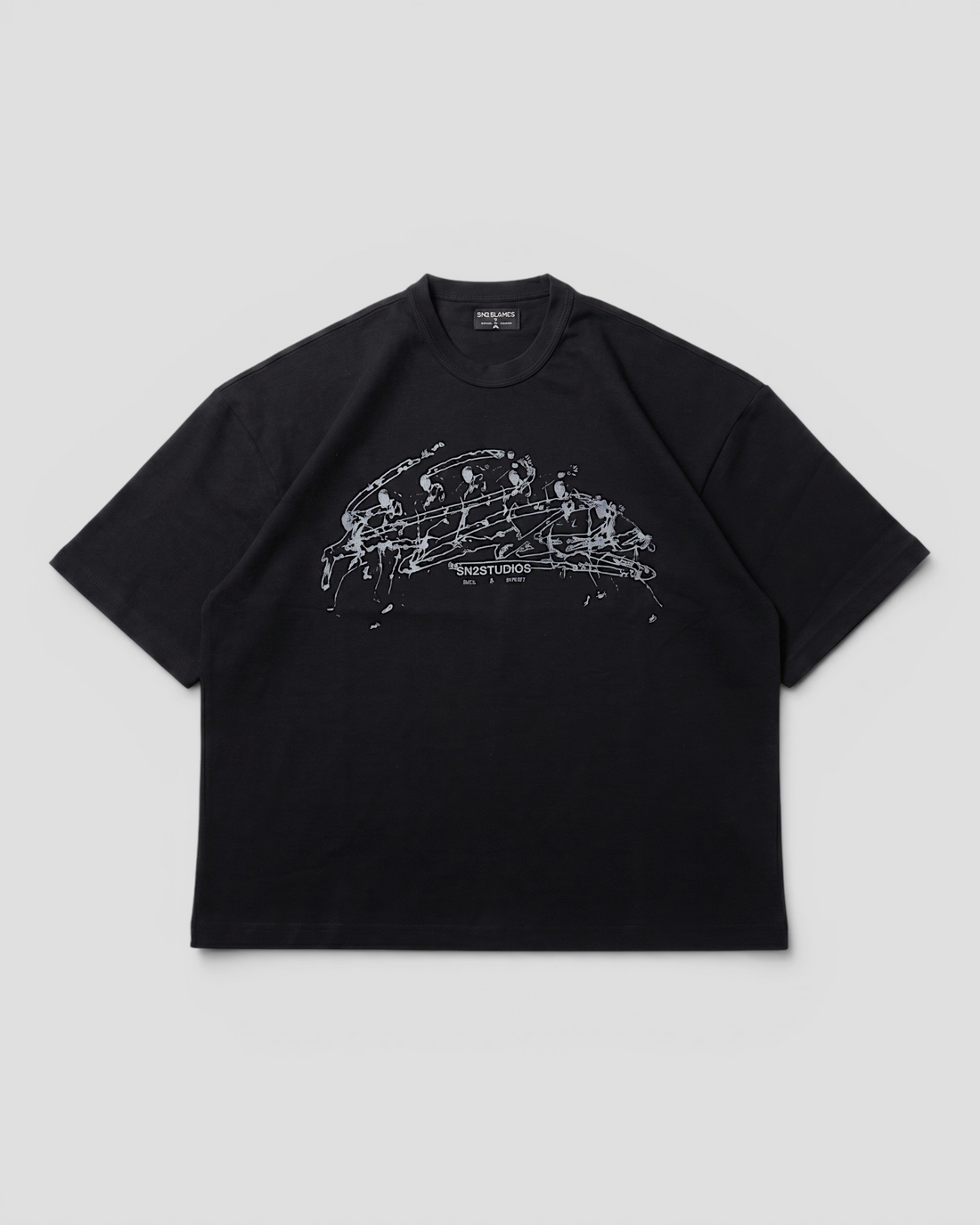 VISCOSO BLACK OVERSIZED TEE