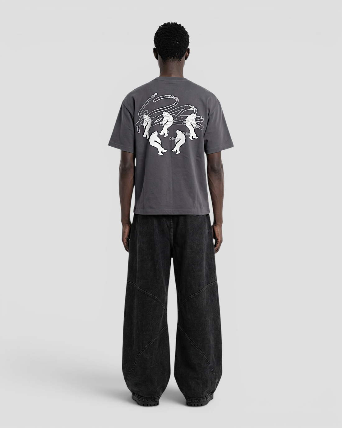 FLOTANTE GREY OVERSIZED TEE