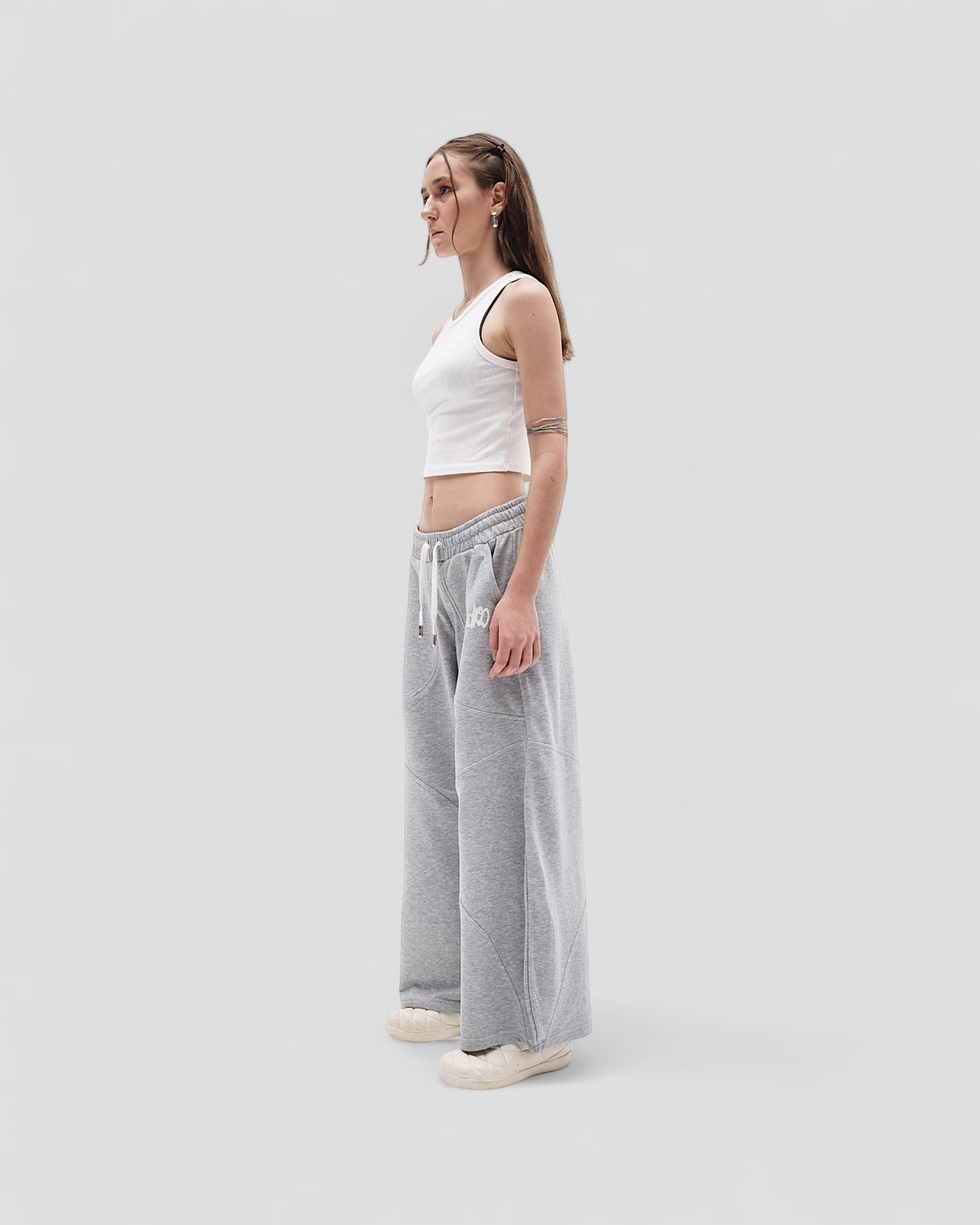 DEMENTE LIGHT GREY SWEATPANTS (PREORDER)