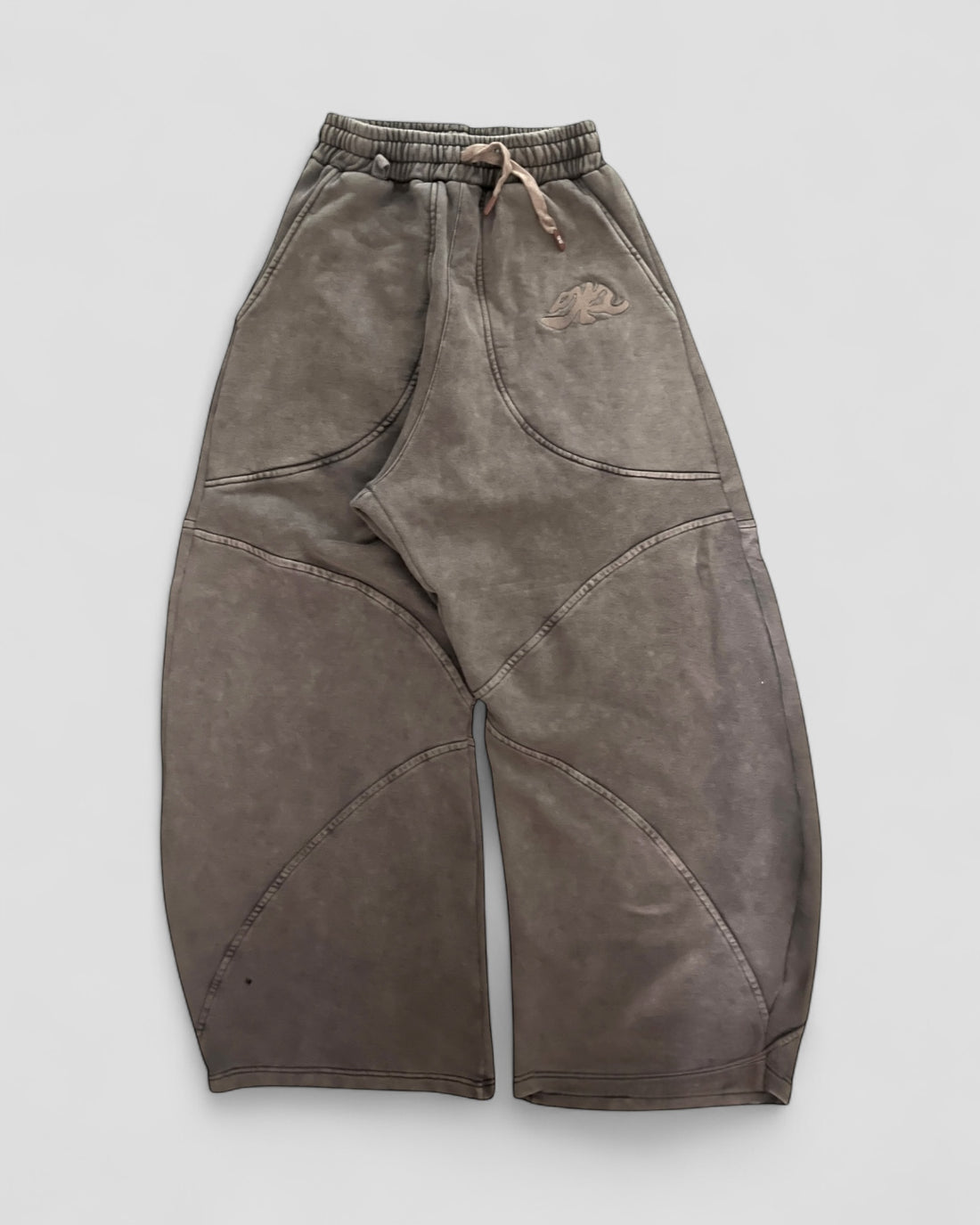 DEMENTE BROWN STONE WASHED SWEATPANTS