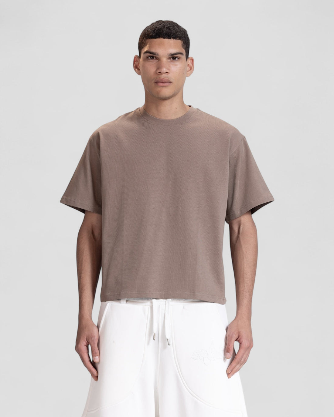 The Perfect Blank Brown Boxy Tshirt V1