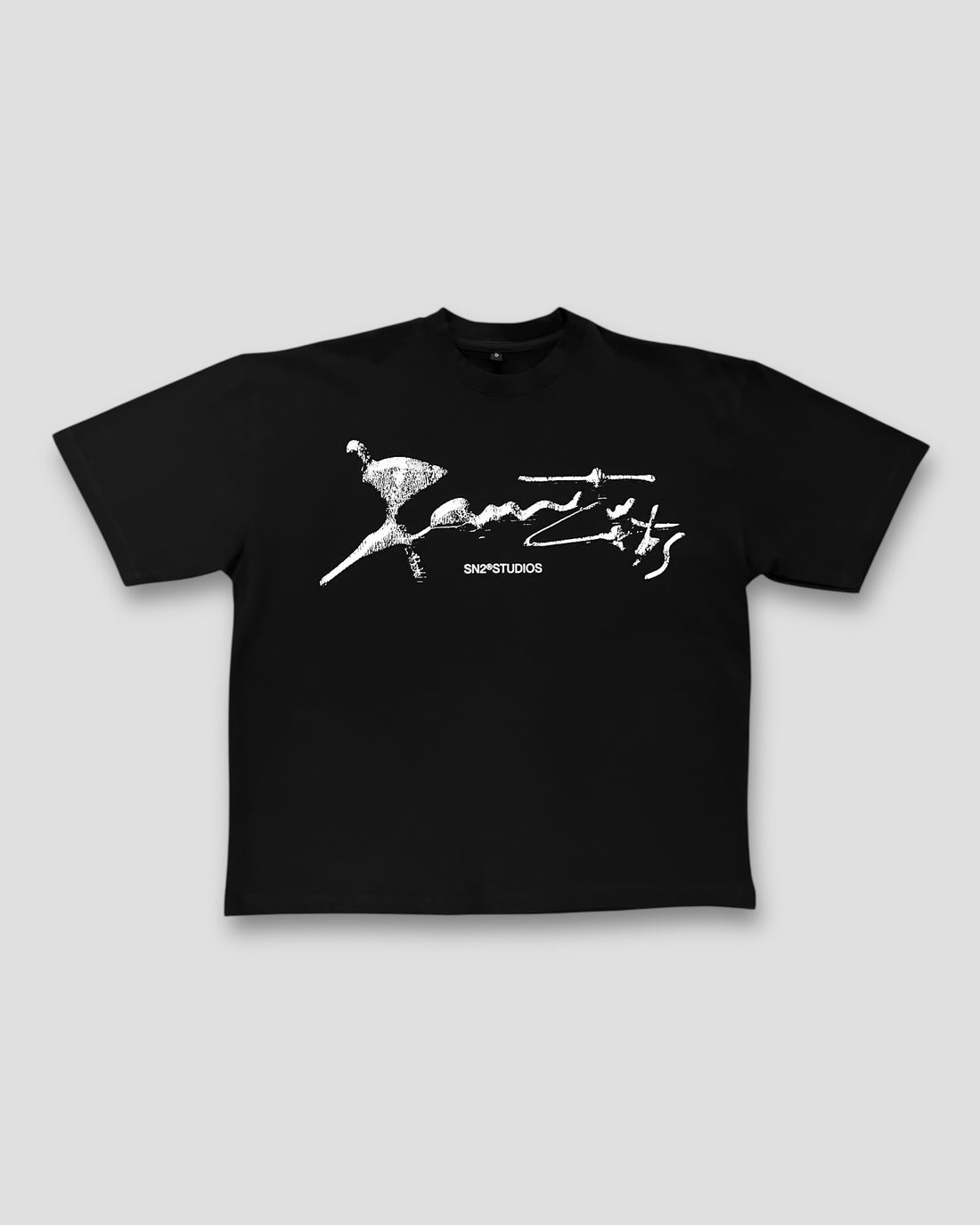DEMENTE BLACK SHATTERED BOXY TEE