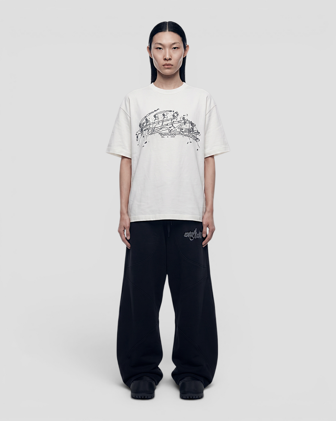 VISCOSO WHITE OVERSIZED TEE