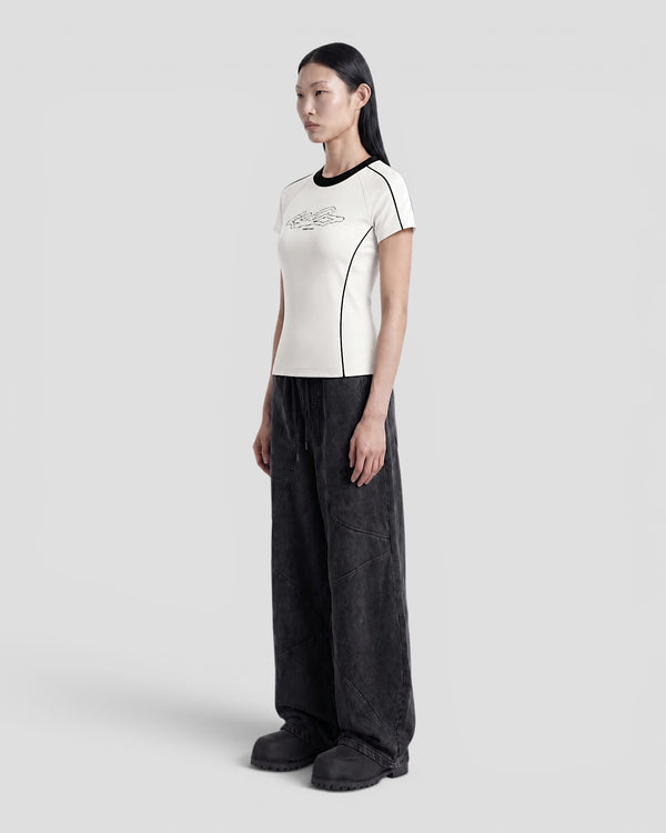 DEMENTE LEYENDA WHITE SHORT SLEEVE TOP