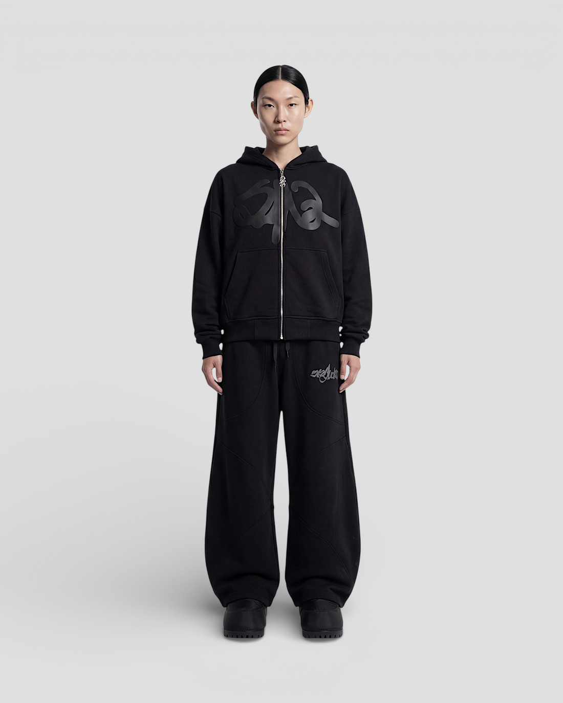 DEMENTE FORMER BLACK ON BLACK ZIPUP JACKET