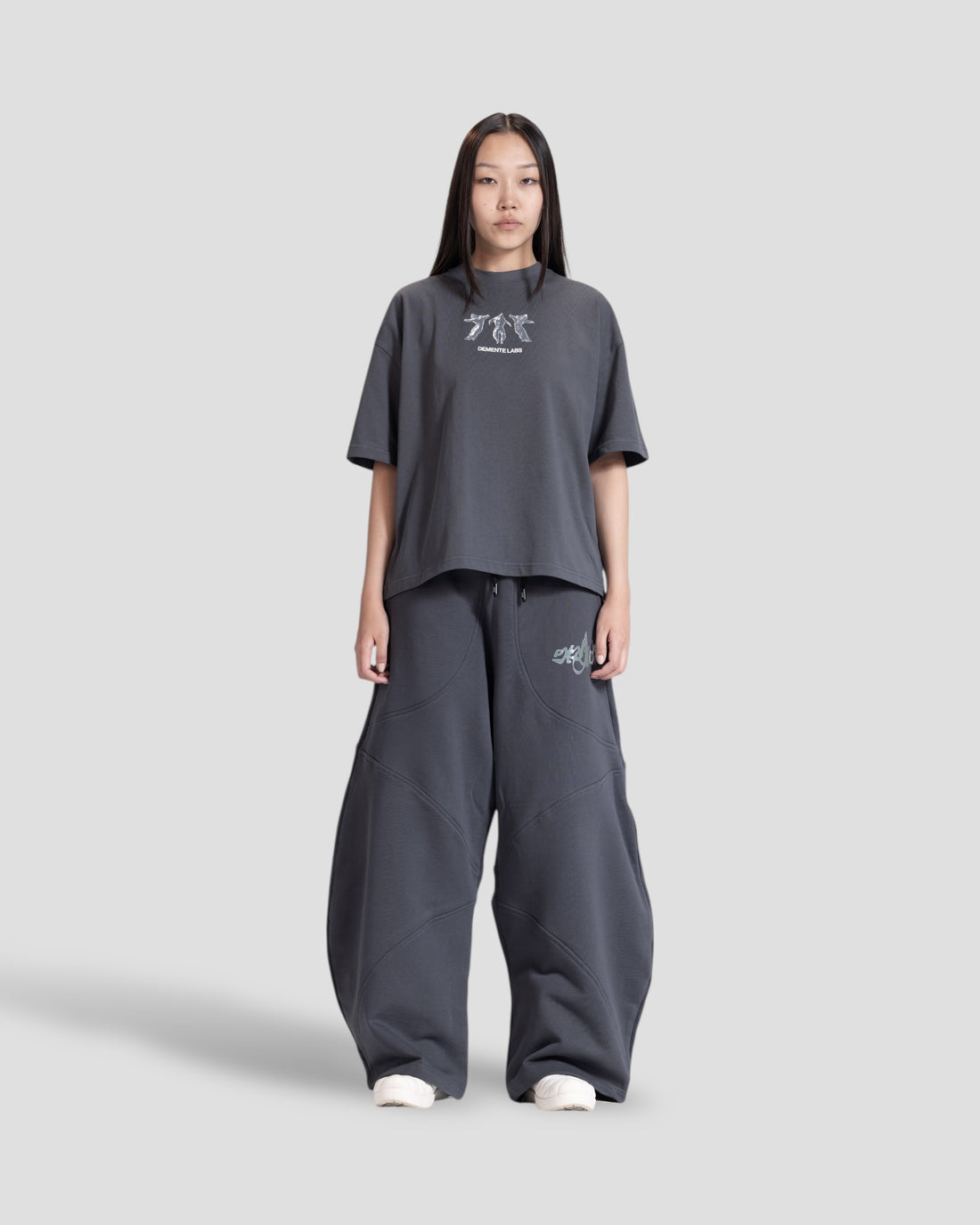 DEMENTE GREY STONE BOXY TEE