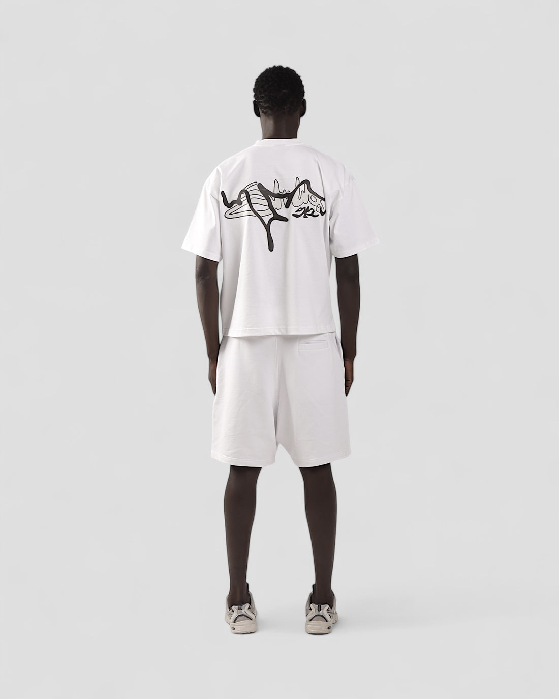 DEMENTE WHITE SILK-PUFF BOXY TEE