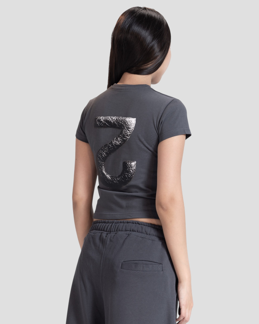 DEMENTE GREY REVERSED 2 BABY TEE
