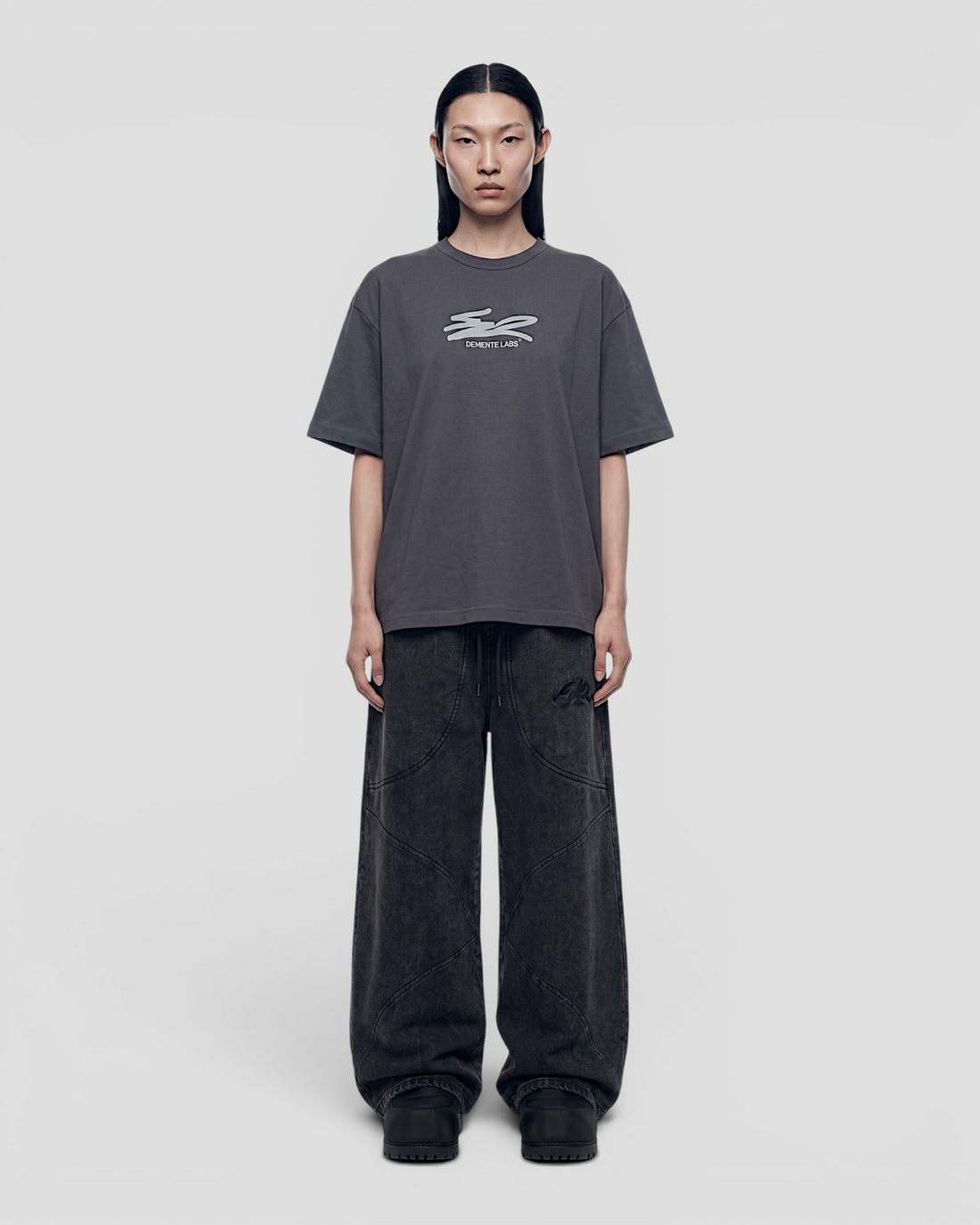 FLOTANTE GREY OVERSIZED TEE