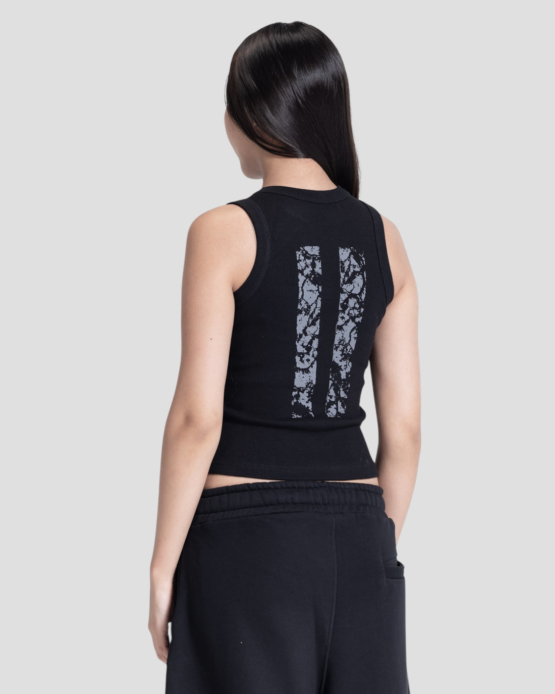 DEMENTE BLACK NUMERALS TANK TOP