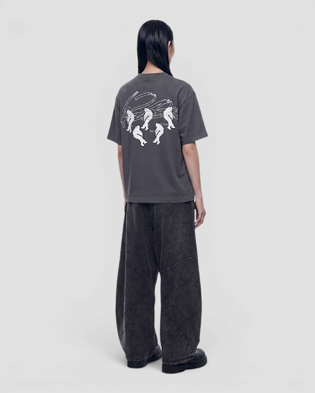 FLOTANTE GREY OVERSIZED TEE