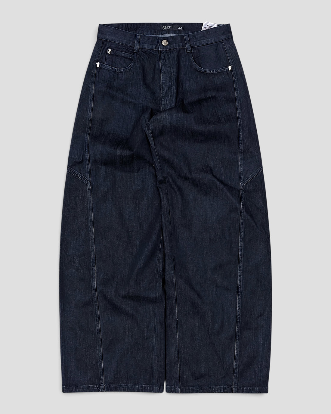DEMENTE RAW DENIM BARREL CURVED OVERSIZED JEANS