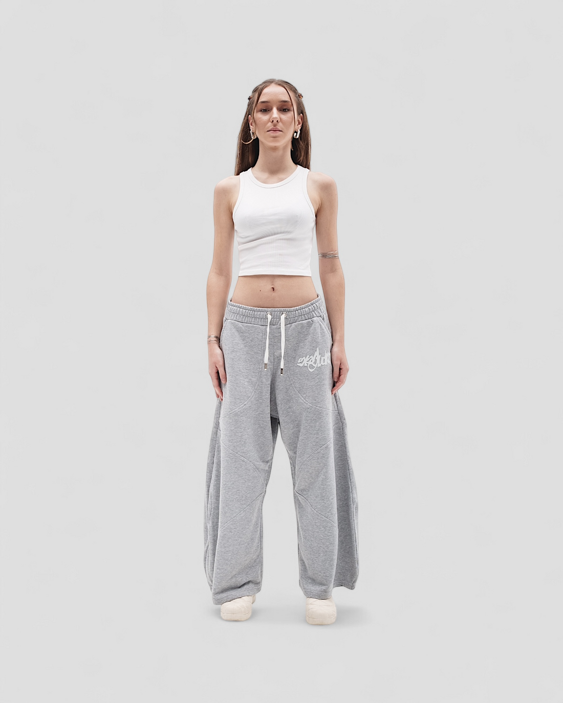 DEMENTE LIGHT GREY SWEATPANTS (PREORDER)