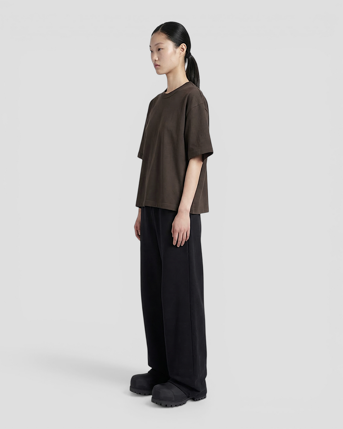 Norte Oversized Blank Dark Brown Tee V2