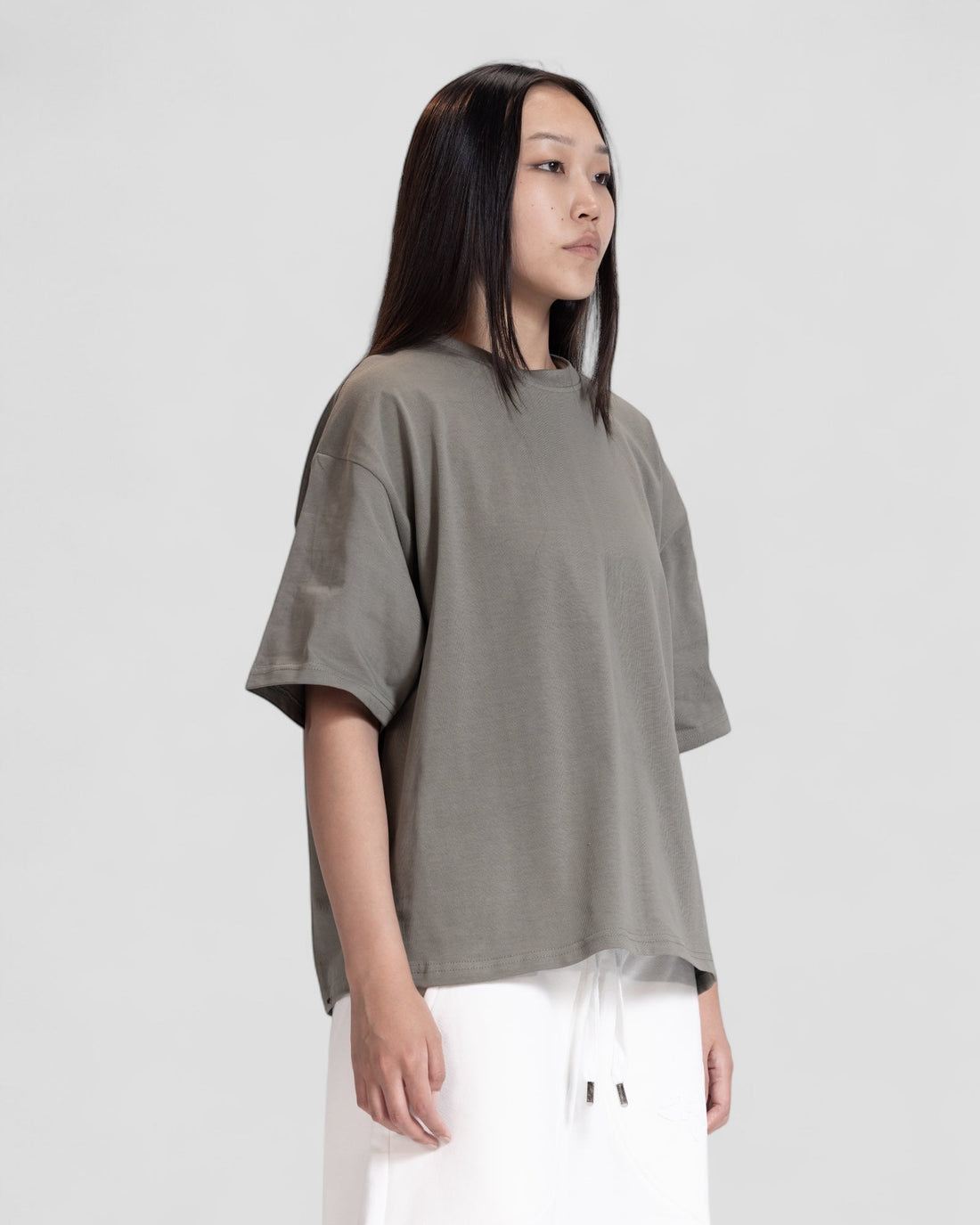 The Perfect Blank Olive Boxy Tshirt V1