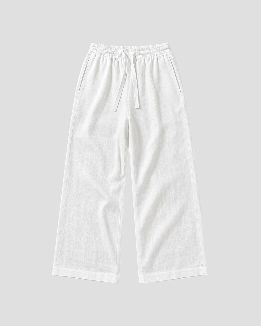 Costa White Blank Linen Pants