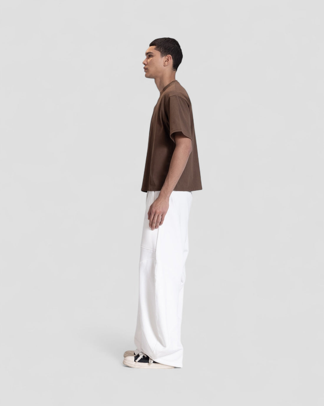 The Perfect Blank Dark Brown Boxy Tshirt V1