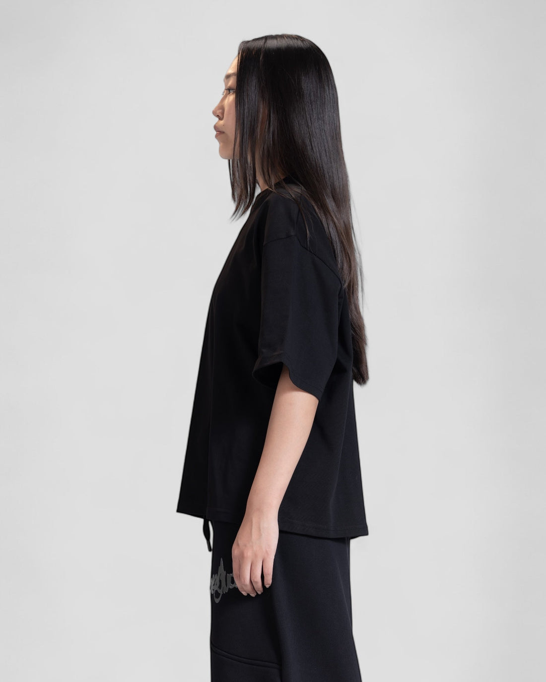 The Perfect Blank Black Boxy Tshirt V1