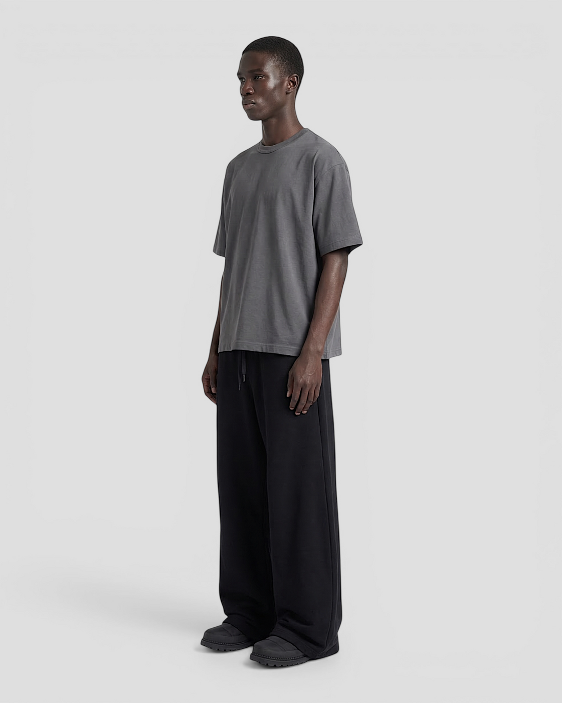 Norte Oversized Blank Dark Grey Tee V2