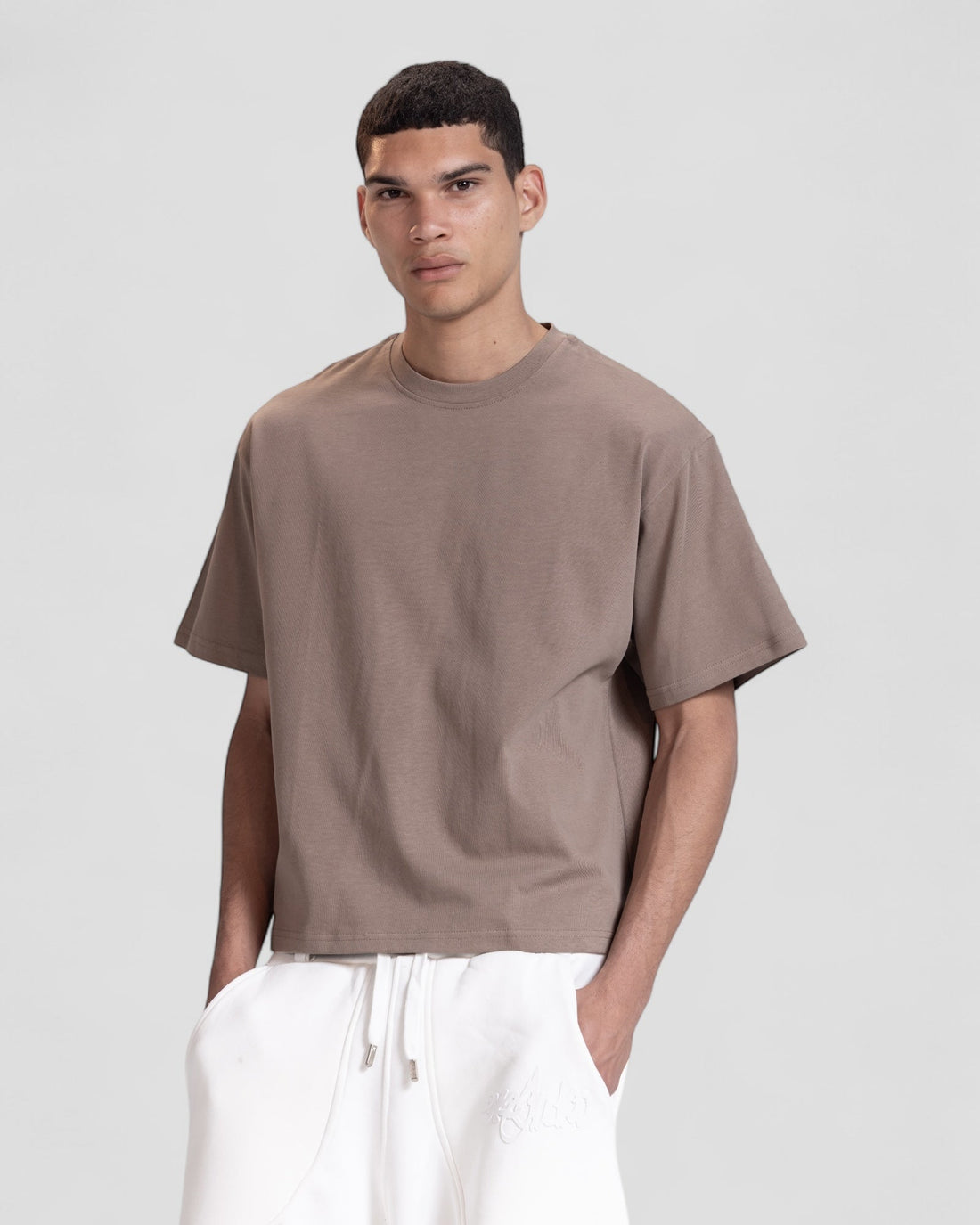 The Perfect Blank Brown Boxy Tshirt V1