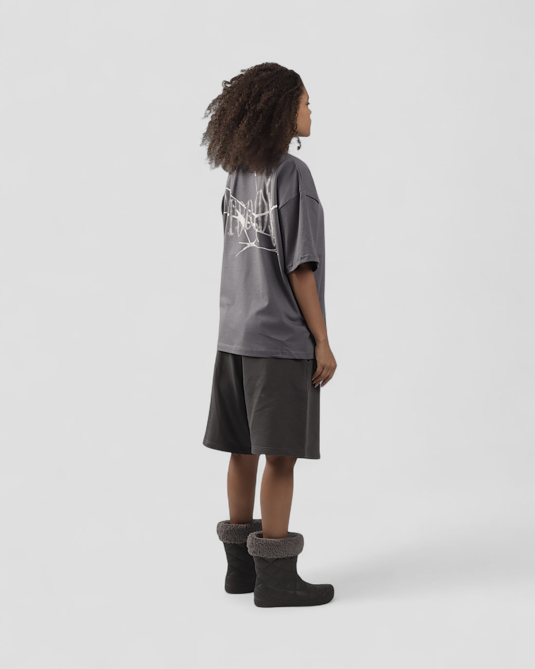 INTERLUDE GREY BOXY TEE