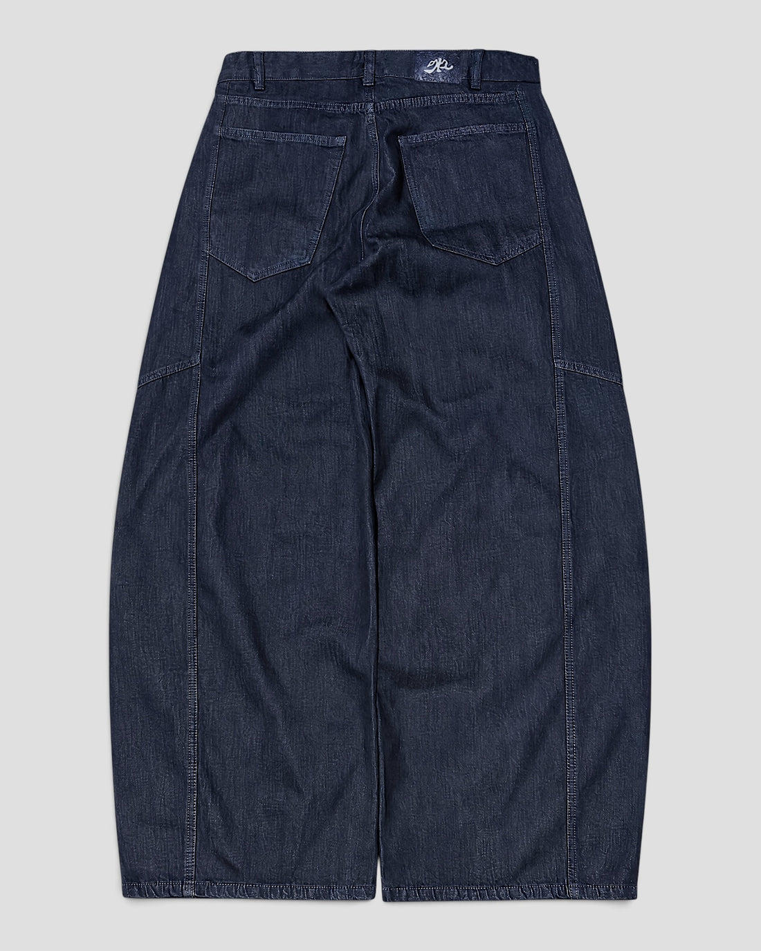 DEMENTE RAW DENIM BARREL CURVED OVERSIZED JEANS