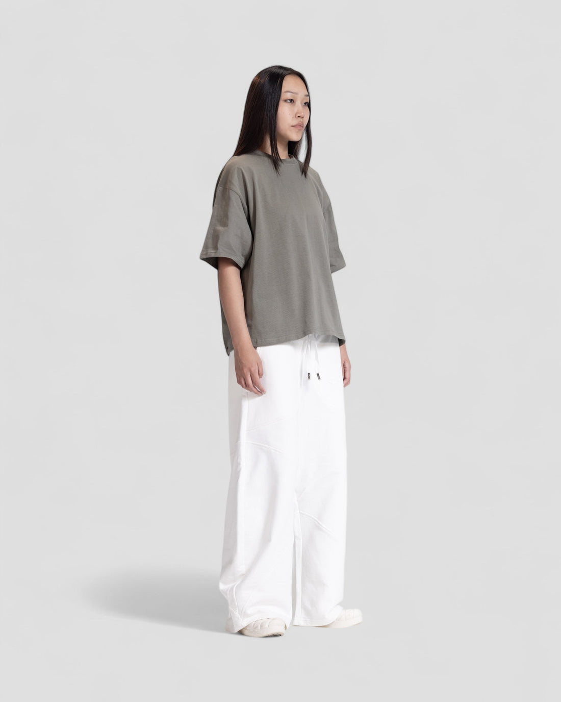 The Perfect Blank Olive Boxy Tshirt V1
