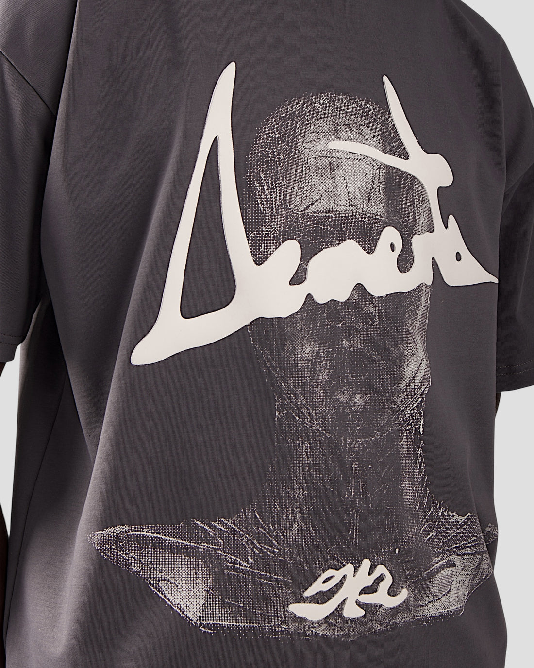 DEMENTE GREY HALFTONES BOXY TEE
