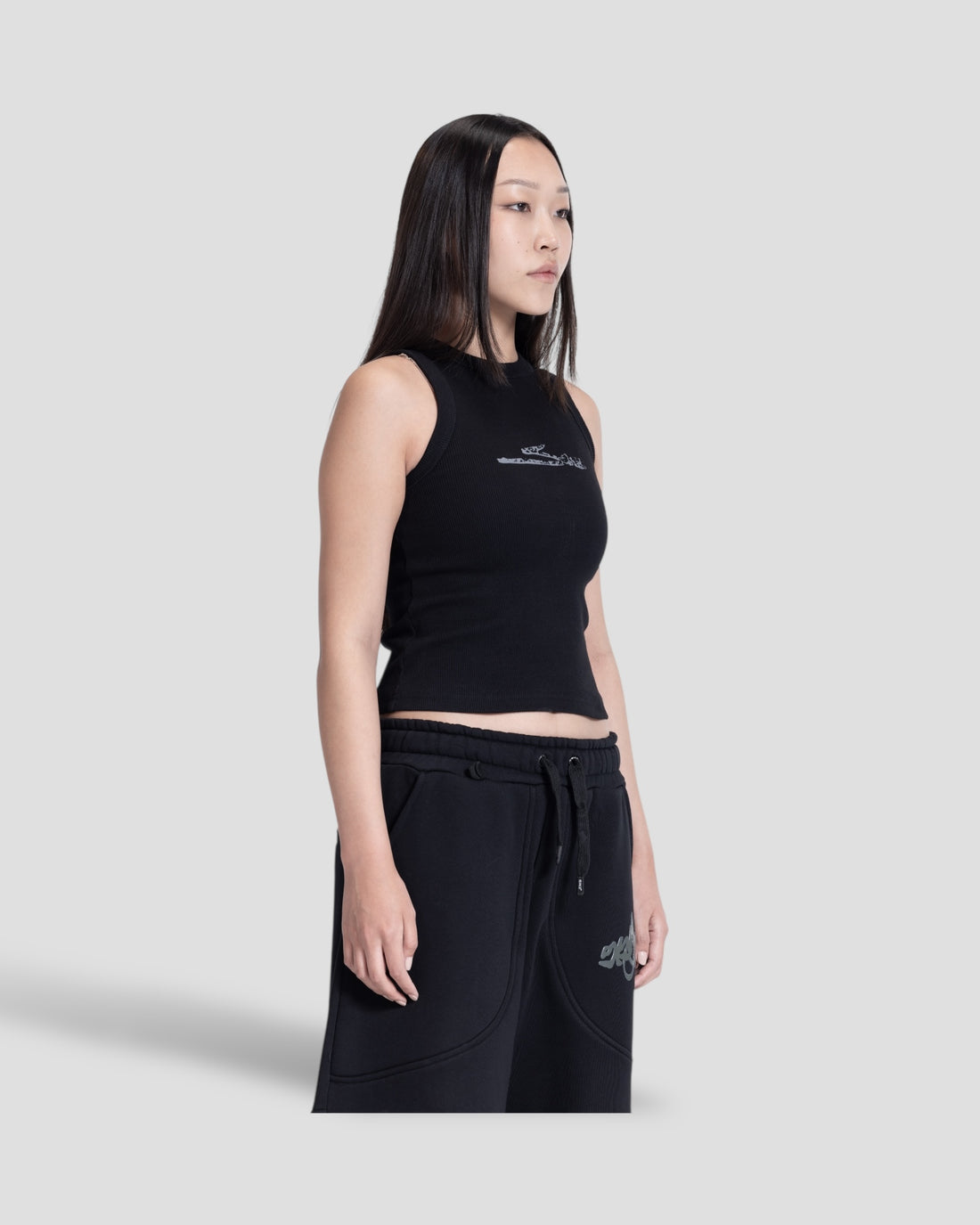 DEMENTE BLACK NUMERALS TANK TOP