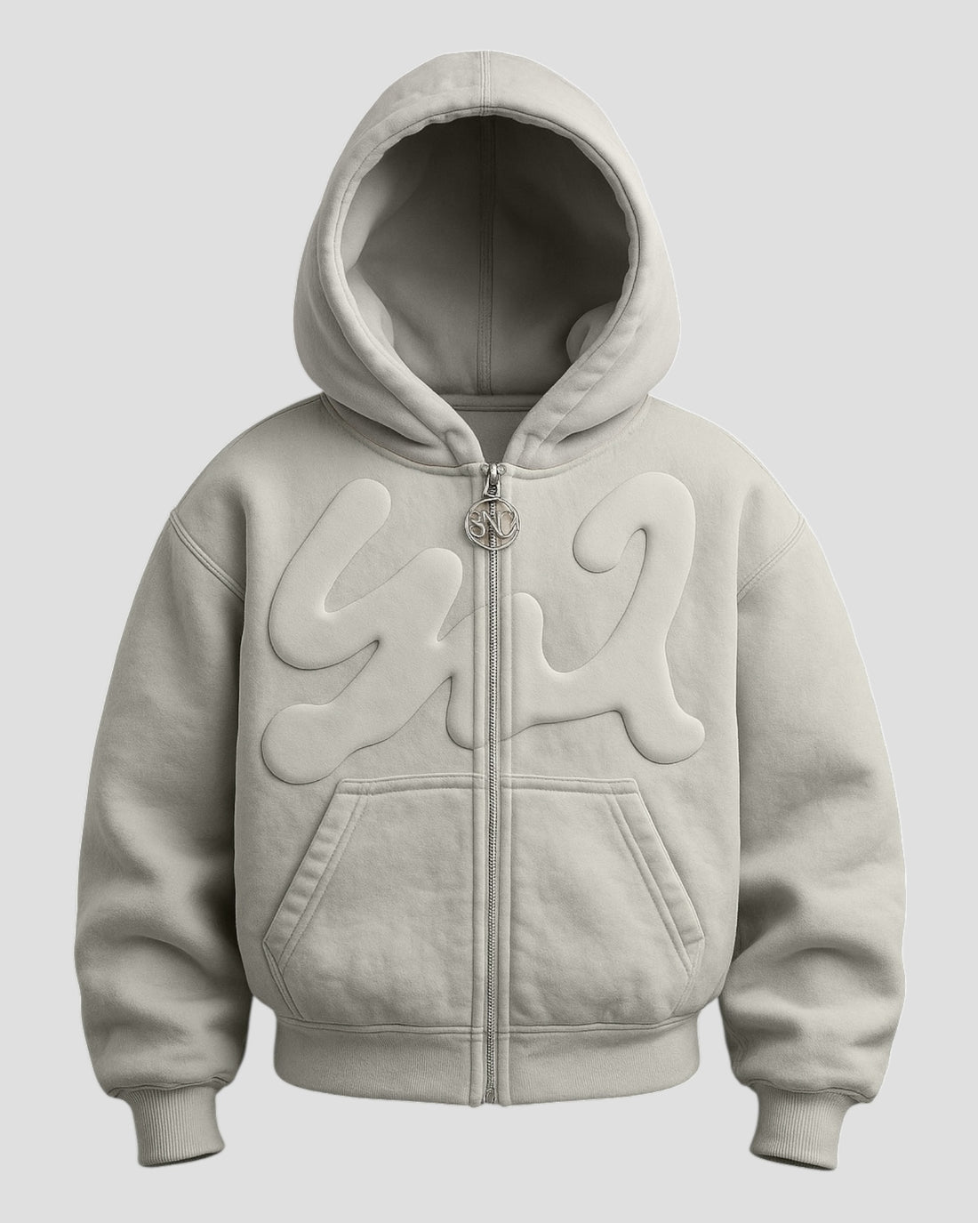 DEMENTE WHITE ON WHITE ZIPUP JACKET (9704494006547)